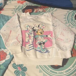 Vintage Disney Minnie Mouse Kids Sweatshirt - Multicolor